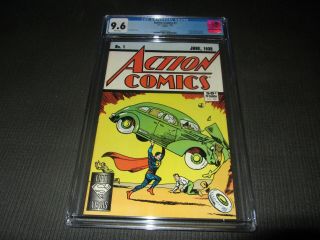 Action Comics 1 Cgc 9.  6 Nm,  Reprint - Dc 1988 - (mc)