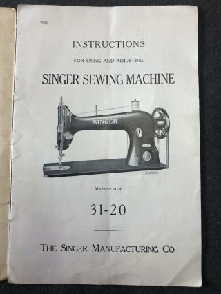 Vintage 1930’s Singer Sewing Machine Instruction Booklet 3