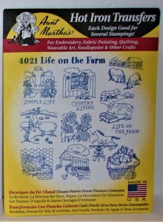 4021 Life On The Farm Aunt Martha’s Iron - On Embroidery Transfers