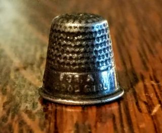 Vintage Cracker Jack Prize Child’s Metal Thimble For A Good Girl Very Small