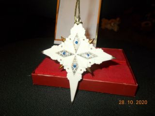 Lenox China Jewels Nativity Star Of Bethlehem Ornament Gold Hanging Euc