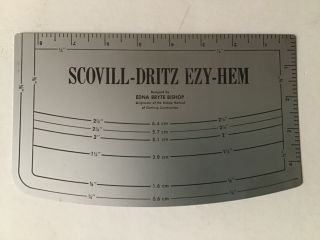 Vintage Scovill Dritz Ezy - Hem Designed By Edna Bryte Bishop Metal