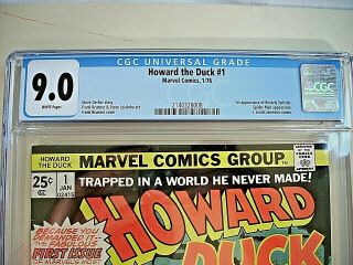 MARVEL HOWARD THE DUCK 1 White Pages CGC 9.  0 VF/NM 1976 2