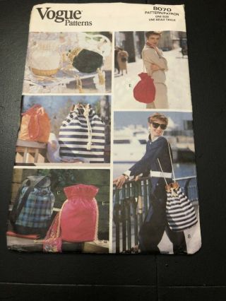 Vogue Pattern 8070 Bucket Bags