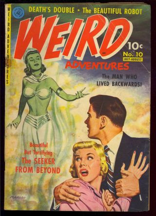 Weird Adventures 10 (1) Owner Pre - Code Horror Ziff - Davis 1952 Vg -