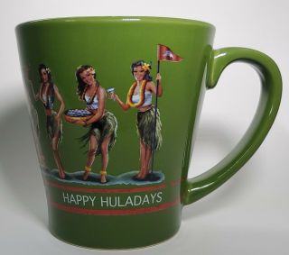 Tommy Bahama Holiday Happy Huladays Hula Girls Golf Tiki Coffee Mug Christmas 3