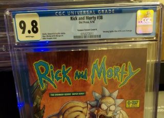 RICK AND MORTY 38 VASQUEZ VARIANT COVER A CGC 9.  8 2
