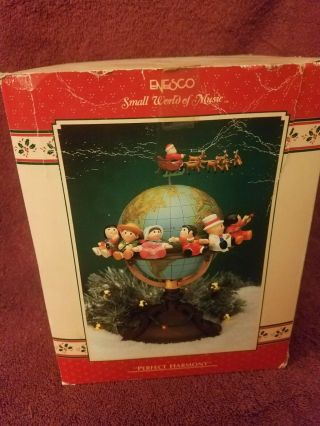 Vtg Christmas Enesco Small World Of Music Box - " I 