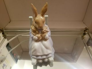 Benjamin Bunny Beatrix Potter Rabbit Schmid F.  Warne Co Night Light Lamp Ny 1989