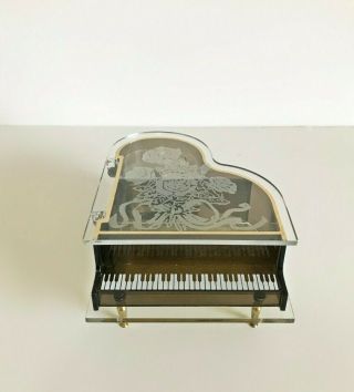 Vintage Schmid Musical Collectibles Piano Jewelry Box - Plays Memory