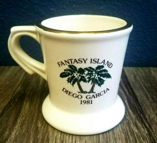 Vintage 1981 Diego Garcia Fantasy Island Us Navy Naval Ceramic Coffee Mug