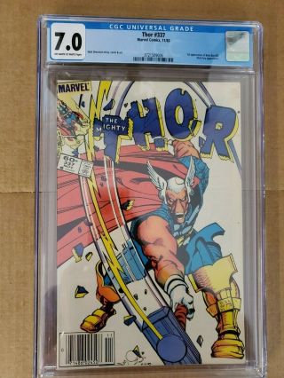 The Mighty Thor 337 Cgc 7.  0 November 1983 First Appearance Beta Ray Bill