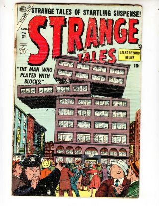 Strange Tales 31 Frg (1.  5) 8/54 Atlas " The Man Who Played With Blocks "