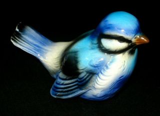 VINTAGE GOEBEL WEST GERMANY BLUE SPARROW BIRD PORCELAIN FIGURINE CV73 2