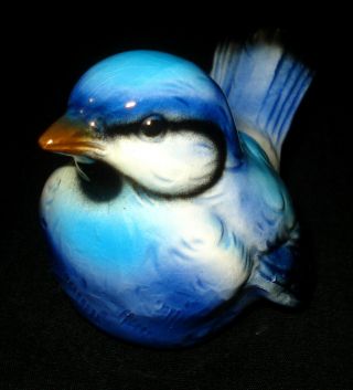 VINTAGE GOEBEL WEST GERMANY BLUE SPARROW BIRD PORCELAIN FIGURINE CV73 3