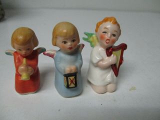 3 Goebel Germany Porcelain Christmas Angel Figures