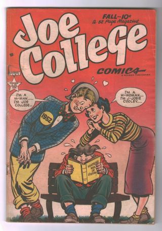 Joe College Comics 1 (bob Powell/frank Frazetta) Golden Age Vg,  {generations}