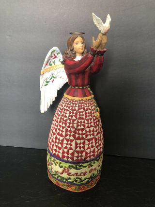 Jim Shore “may Peace Fill Your Heart” Angel With Dove Figurine,  4007943