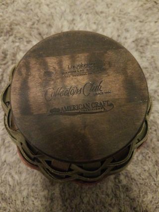 Longaberger Woodland Basket & Protector Set Collector ' s Club American Craft 3