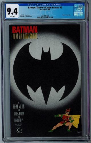 Batman: The Dark Knight Returns 3 - Cgc Graded 9.  4 - First Print - White Pages