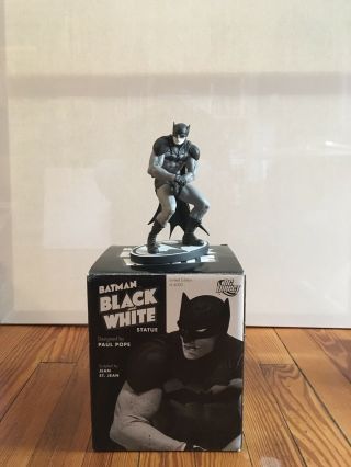 Batman Black And White Statue Designed By Paul Pope 1368/4000 Dc Direct Comics