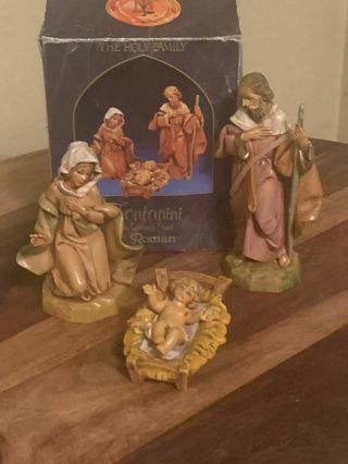 Fontanini The Holy Family 3 Piece 5” Heirloom Nativity 1992 Roman Inc 71503