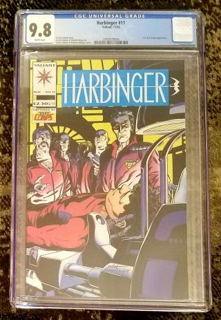 Harbinger 11 Cgc 9.  8 H.  A.  R.  D.  Corps Appearance Valiant Comics