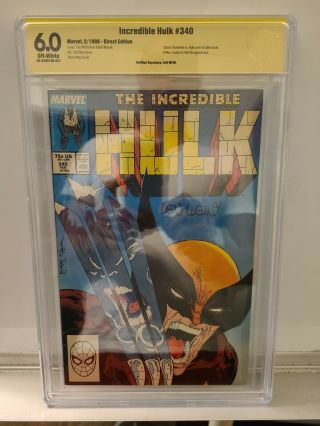 The Incredible Hulk 340 Cbcs 6.  0 Ss By Late Wolverine Co - Creator Len Wein 181