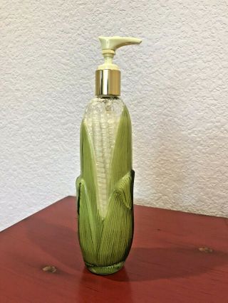 Vintage Avon Golden Harvest Glass Ear Of Corn Lotion Dispenser Unique