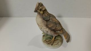 Andrea Sadek Ruffed Grouse Ceramic Bird Figurine C - 6726 Limited Edition 7 " Tall