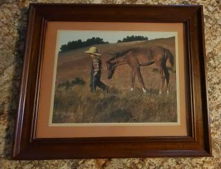 Home Interior Horse Farm Pastor Boy With Colt Picture Print 1979 Jim Daly