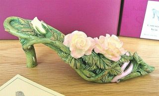 Just The Right Shoe - Courageous Rose,  2000 Breast Cancer,  Qvc Exclusive,  Signed