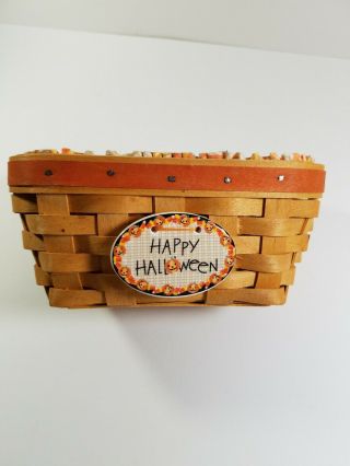 Longaberger 1999 Candy Corn Weave Basket Halloween Decoration