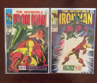 Iron Man 2 & 5 (1968,  Marvel)