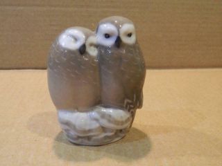 Royal Copenhagen Barn Owls Figurine 834 Vintage