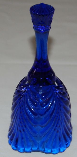 Vintage Fenton Cobalt Blue Carnival Glass Bell Collectible