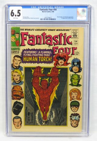 Marvel Comics Fantastic Four 54 Cgc 6.  5 1st Evil Eye Stan Lee Jack Kirby 1966
