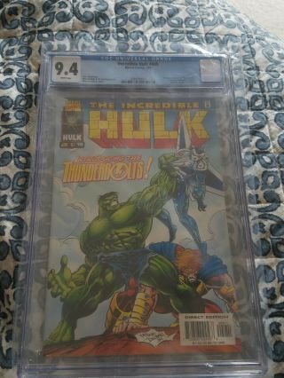 The Incredible Hulk 449 Cgc 9.  4.  1st Appearance Of The Thunderbolts.