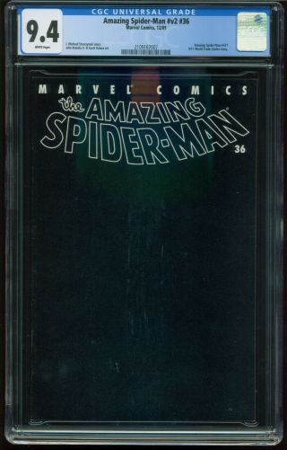 Spider - Man Vol 2 36 Cgc - 9.  4 Near White Marvel Comics Item: G - 91