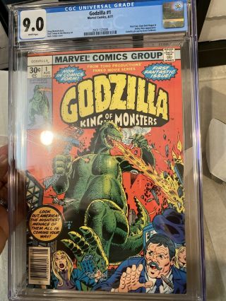 Godzilla 1 Cgc 9.  0 1977 Graded Marvel Comics August 1977