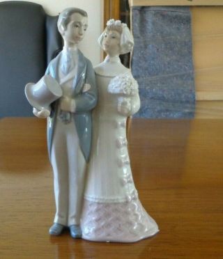 Lladro Bride & Groom Figurine Wedding Cake Topper 4808 Retired