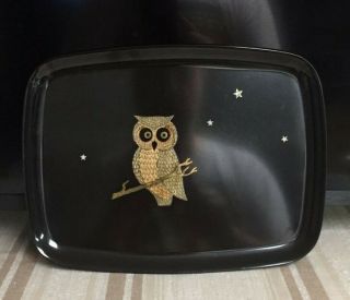 Vintage Couroc Owl Tray - Monterrey,  Ca - 12 - 1/2” X 9 - 1/2” -