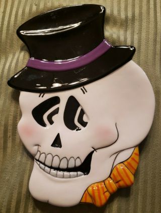 Fitz & Floyd Halloween Bones Skeleton Candy Snack Plate