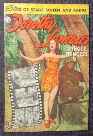 1950 Dorothy Lamour Jungle Princess 3 Vg,  4.  5 Wally Wood 3pgs