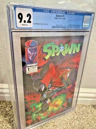 Cgc 9.  2 (nm -) Spawn 1 (1992) 1st Al Simmons - Mcfarlane - White Pages/new Case