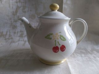 Vintage Laura Ashley Morello 7 " Tea Pot Hand Decorated In England