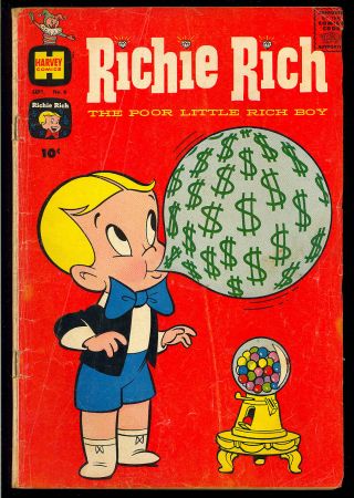 Richie Rich The Poor Little Rich Boy 6 Silver Age Harvey Comic 1961 Gd - Vg