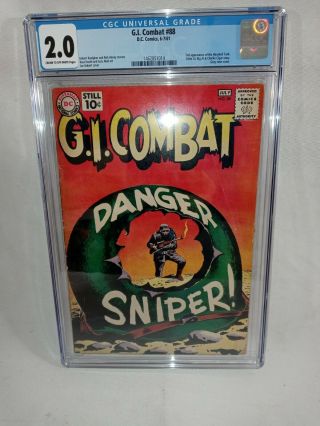 1961 G.  I.  Combat 88 - 2nd Appearance Of The Haunted Tank Cgc 2.  0