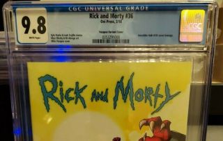 RICK AND MORTY 36 VASQUEZ VARIANT COVER CGC 9.  8 2