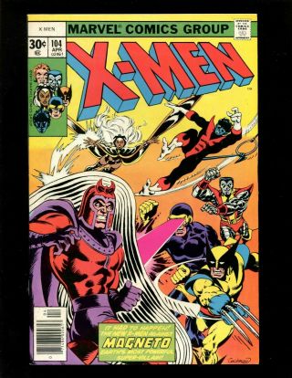 X - Men 104 Vf Cockrum 1st Brief Corsair & Starjammers 1st Muir Island Magneto